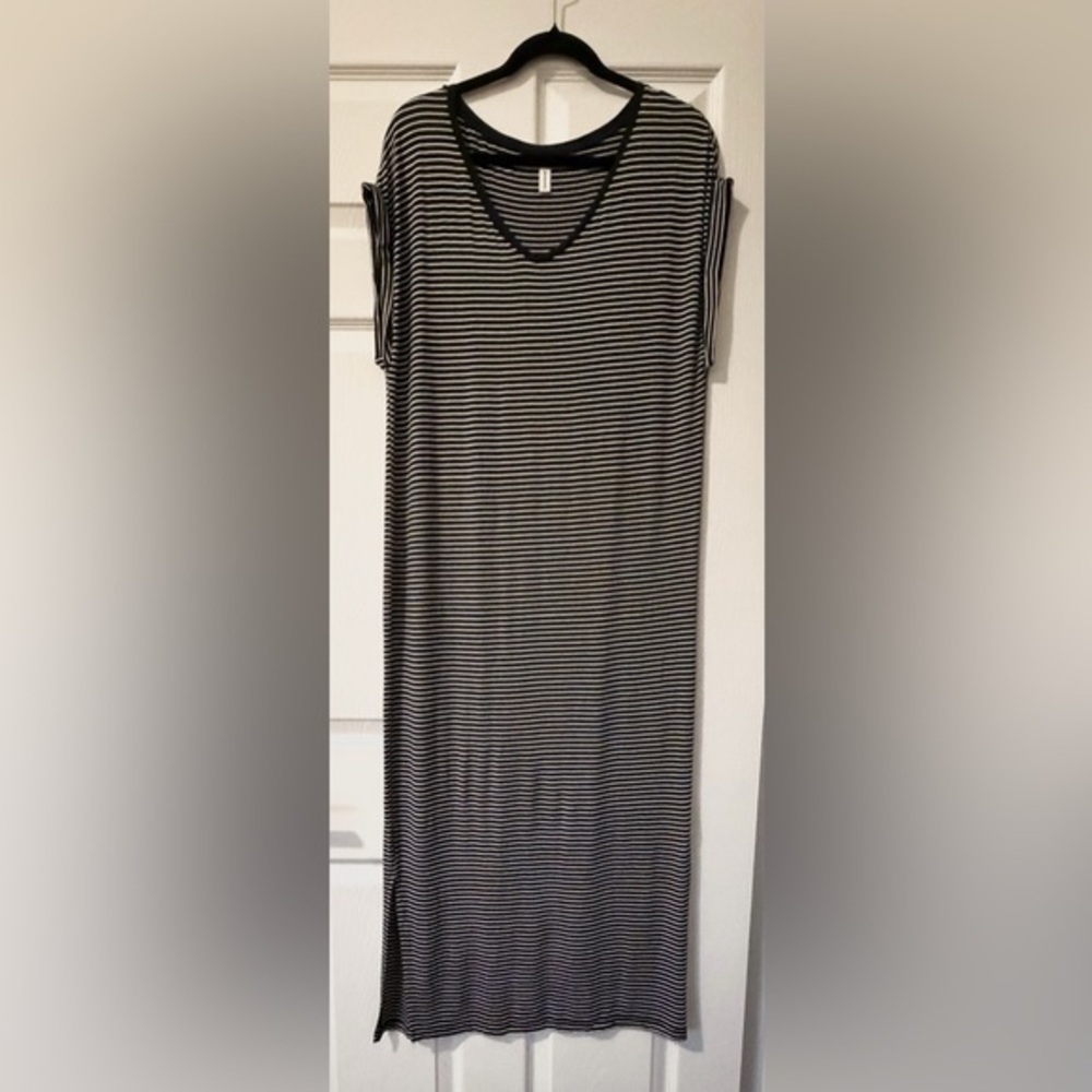 Soyaconcept Navy and White Striped Dress